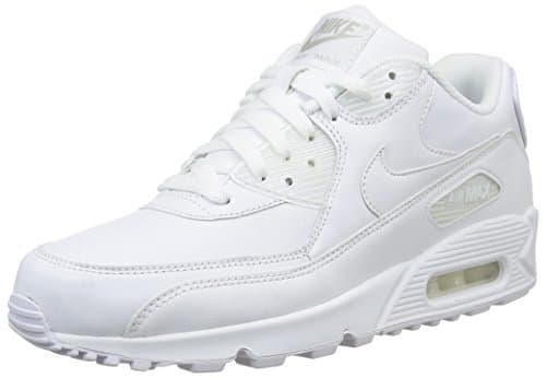 Moda Nike Air MAX 90 Leather, Zapatillas para Hombre, Blanco