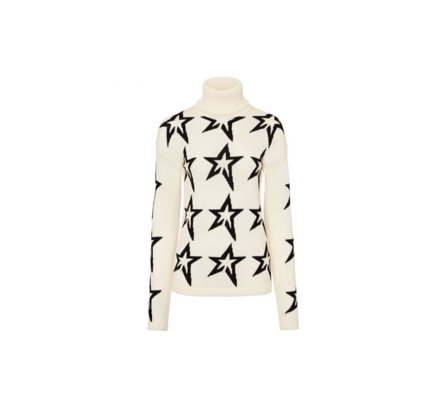 Product WOMEN’S MERINO WOOL STARDUST SWEATER WHITE/BLACK