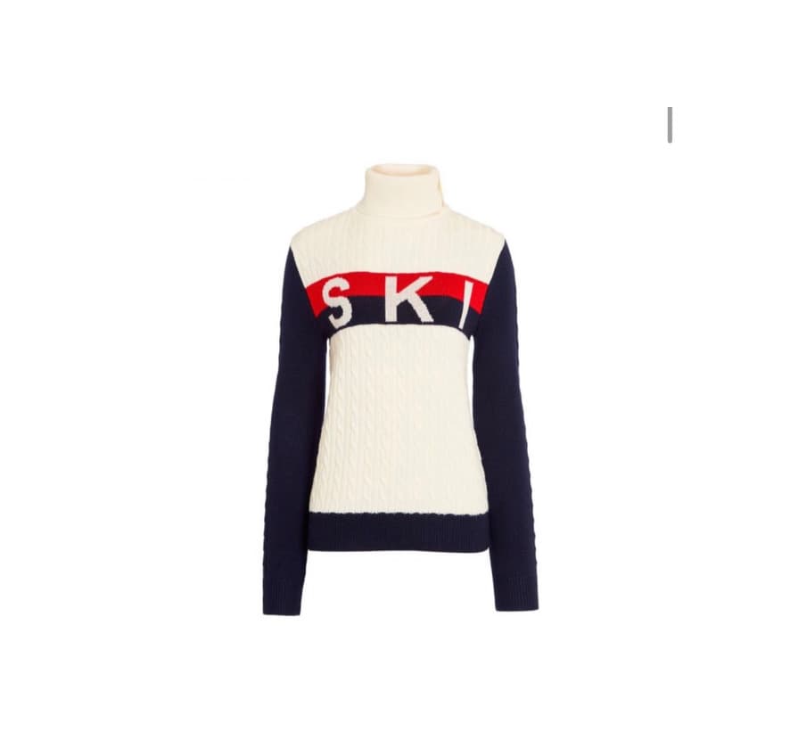 Product WOMEN’S MERINO WOOL TURTLENECK SKI SWEATER WHITE/NAVY