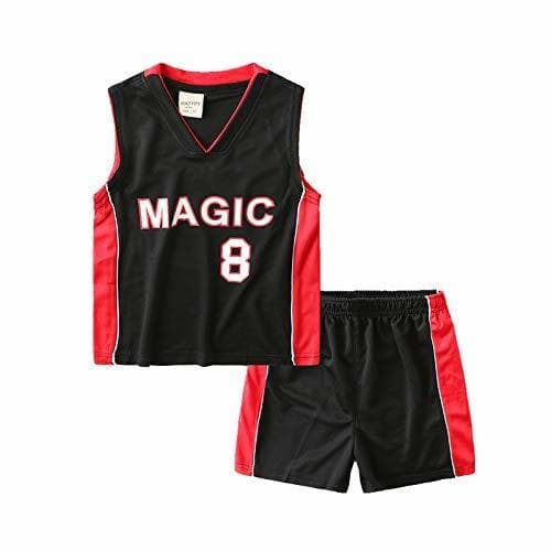 Producto Feikcore Boys Girls Basketball Clothes-Summer Basketball T-Shirt NBA Magic No