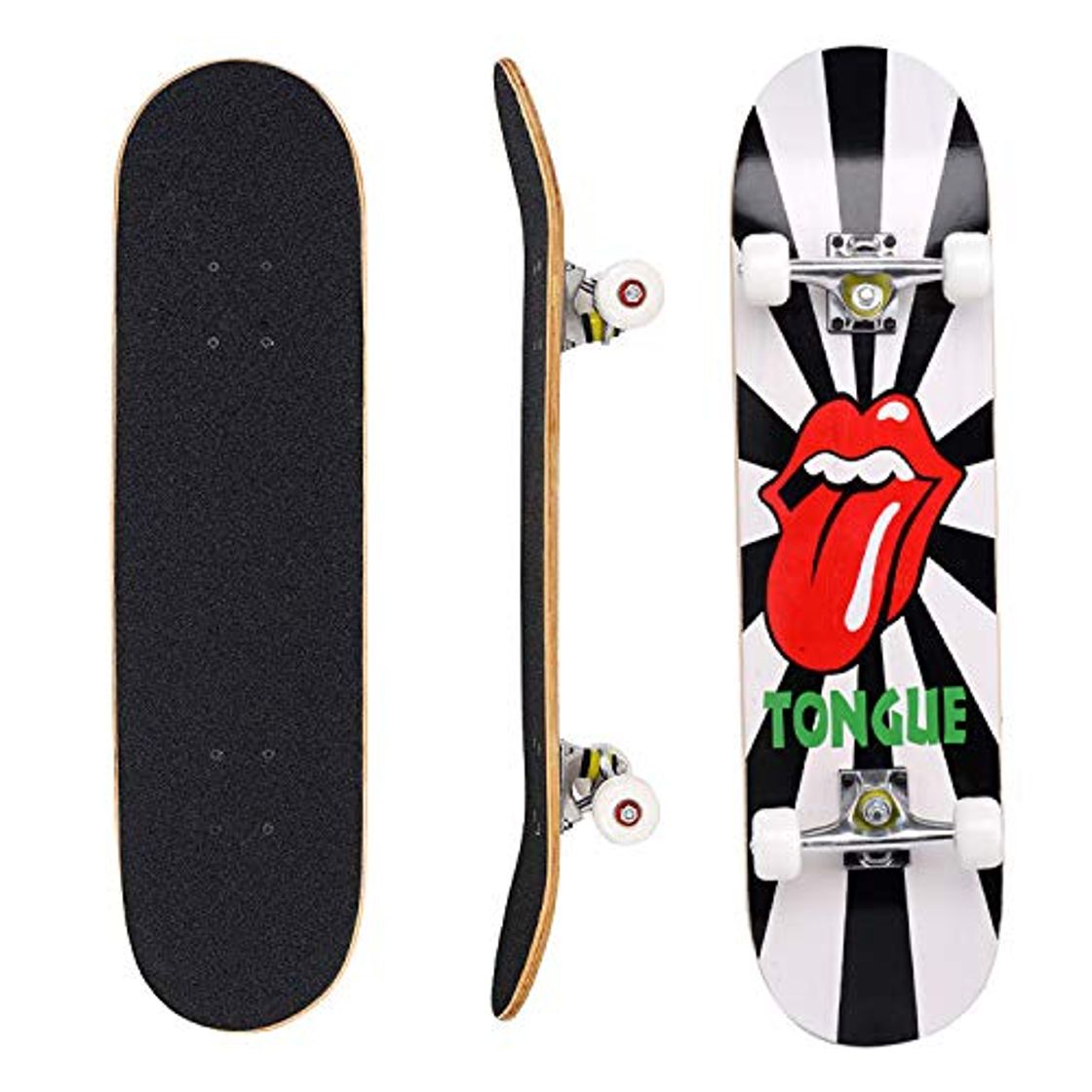 Product Eseewin Skateboard 7 Layers Decks 31"x8 Pro Tabla de Skate Completa Maple Wood Longboards para Adolescentes Adultos Principiantes Niñas Niños（Youth）