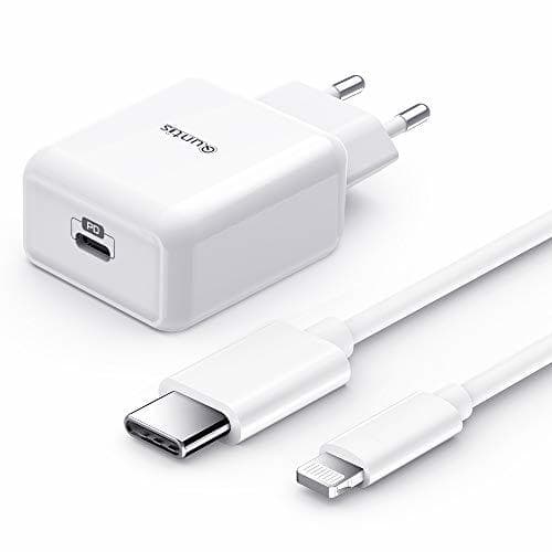 Electrónica Quntis 18W Cargador Rapido de iPhone+ 1.8M USB C a Lightning Cable