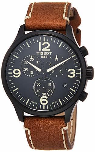 Fashion Tissot Reloj Cronógrafo para Hombre de Cuarzo con Correa en Cuero T1166173605700