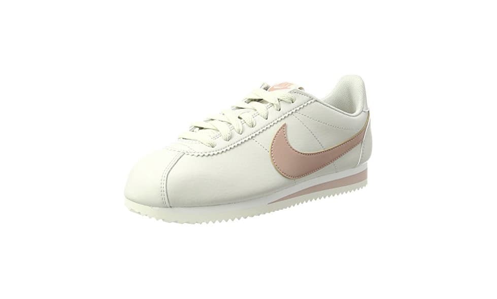 Moda Nike Classic Cortez Leather, Zapatillas para Mujer, Beige