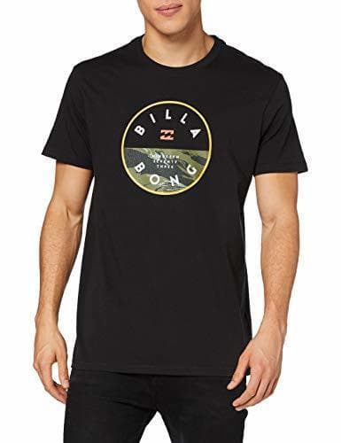 Moda BILLABONG Rotated SS tee Camiseta, Hombre, Negro