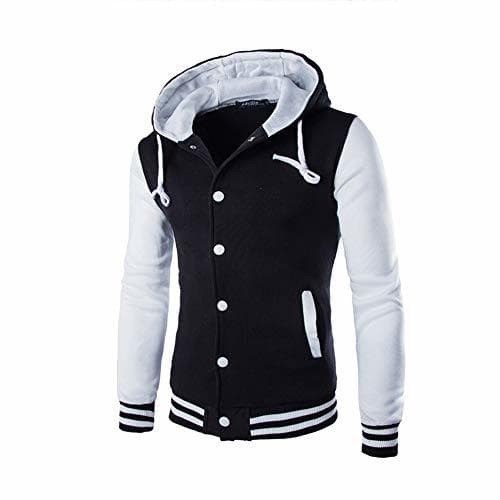 Fashion JiaMeng Hombres Chaqueta Primavera otoño e Invierno Algodón Abrigo Chaqueta Outwear Sweater