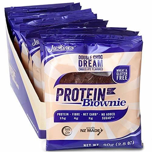 Place Justine's Double Chocolate Dream Brownie, Soft Baked High Protein Healthy Snack Cookie,