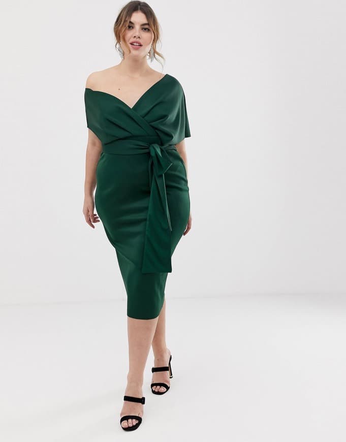 Producto Vestido cruzado lazada verde