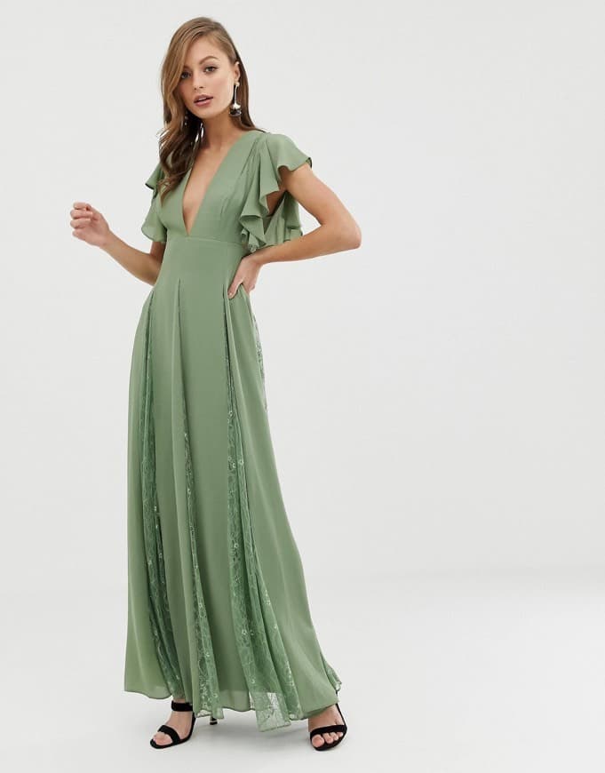 Producto Vestido verde con encaje