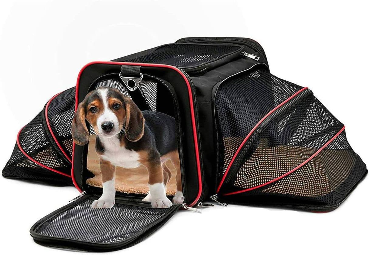 Fashion Bolsa Transpote para Pet Expnsível Viagem vermelha