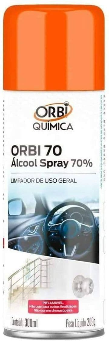 Fashion Álcool Aerosol 70% 300ml Fácil Aplicação Spray

