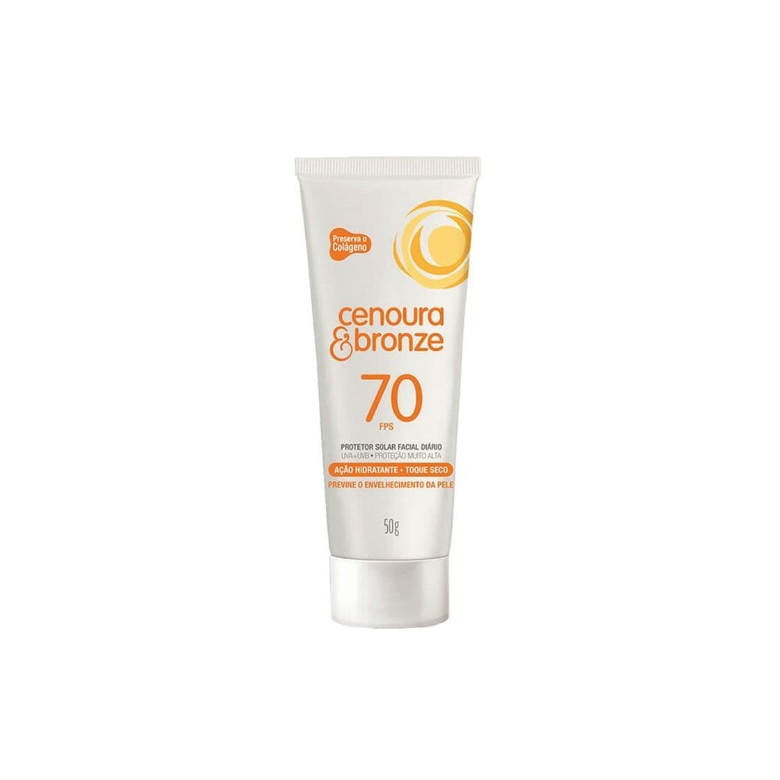 Product Protetor Solar Facial Cenoura e Bronze FPS70