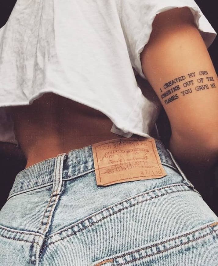 Fashion Tatuagem frase