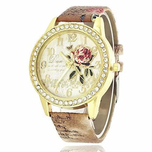 Place La flor Amor Pulsera del Reloj Reloj de Cuarzo de Pulsera Mujeres