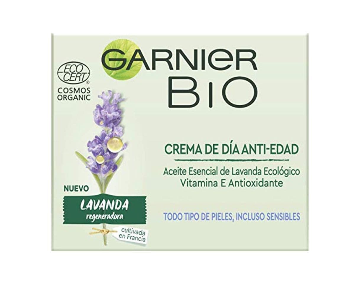 Beauty Garnier BIO Crema Anti Edad Regeneradora Aceite Esencial Lavanda y Argán Ecológicos