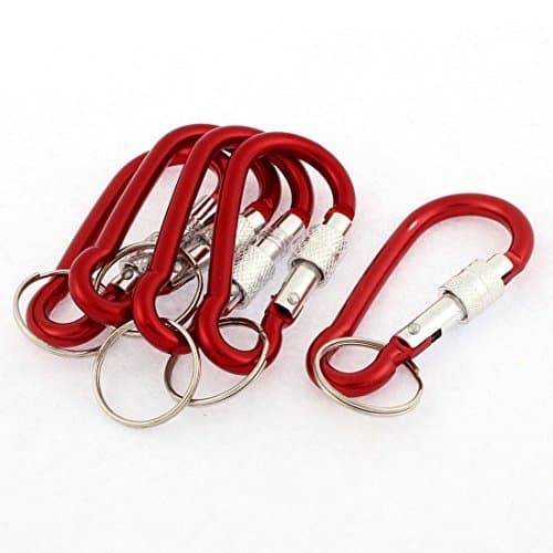 Place DealMux Outdoor Pesca parafuso Locked Mosquetão Gancho 5pcs Titular Keyring