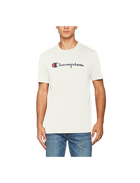 Fashion Champion Classic Logo para Hombre Camiseta, Negro