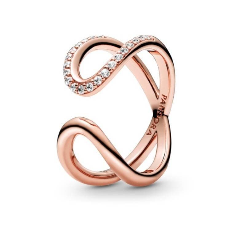 Moda Anel Open Infinity Pandora Rose