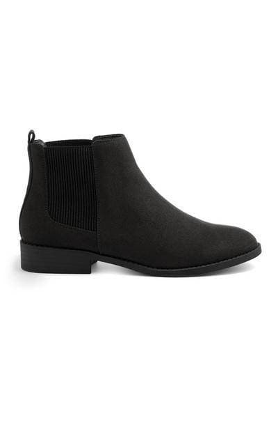 Moda Botas pretas raso baixo 