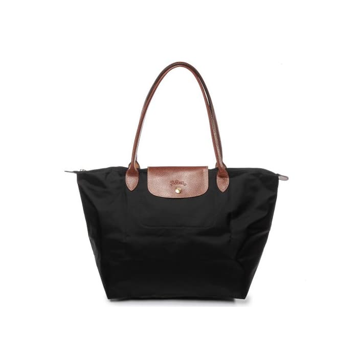 Fashion Longchamp - Bolsa de Sintético Mujer, color Negro, talla 19x30x31 cm