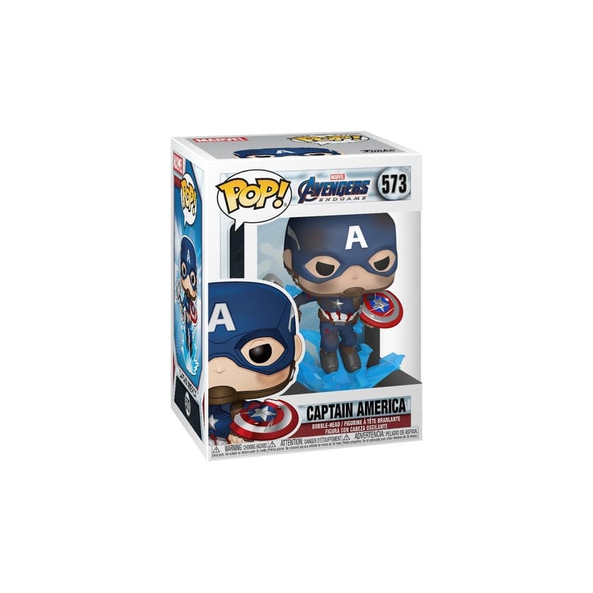 Game Funko- Pop Marvel: Endgame-Captain America w/BrokenShield & Mjolnir Capt A w/BrokenShield&Mjolnir Colctib