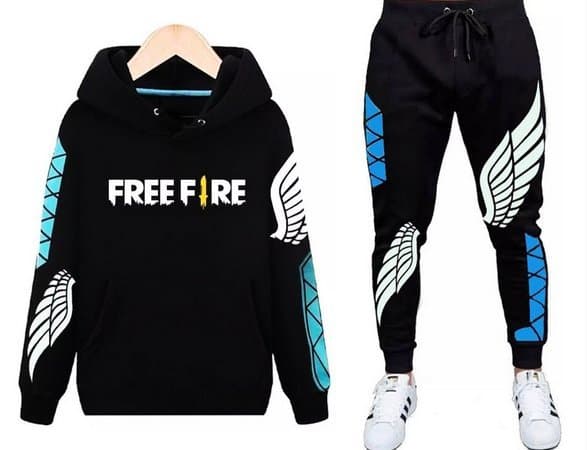 Fashion Kit Moletom + Calça Free Fire Angelical Moletom Slin Adulto 