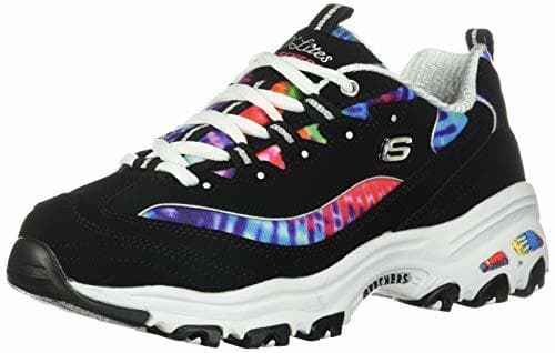 Moda Skechers D'LITES Summer Fiesta, Zapatillas para Mujer, Negro