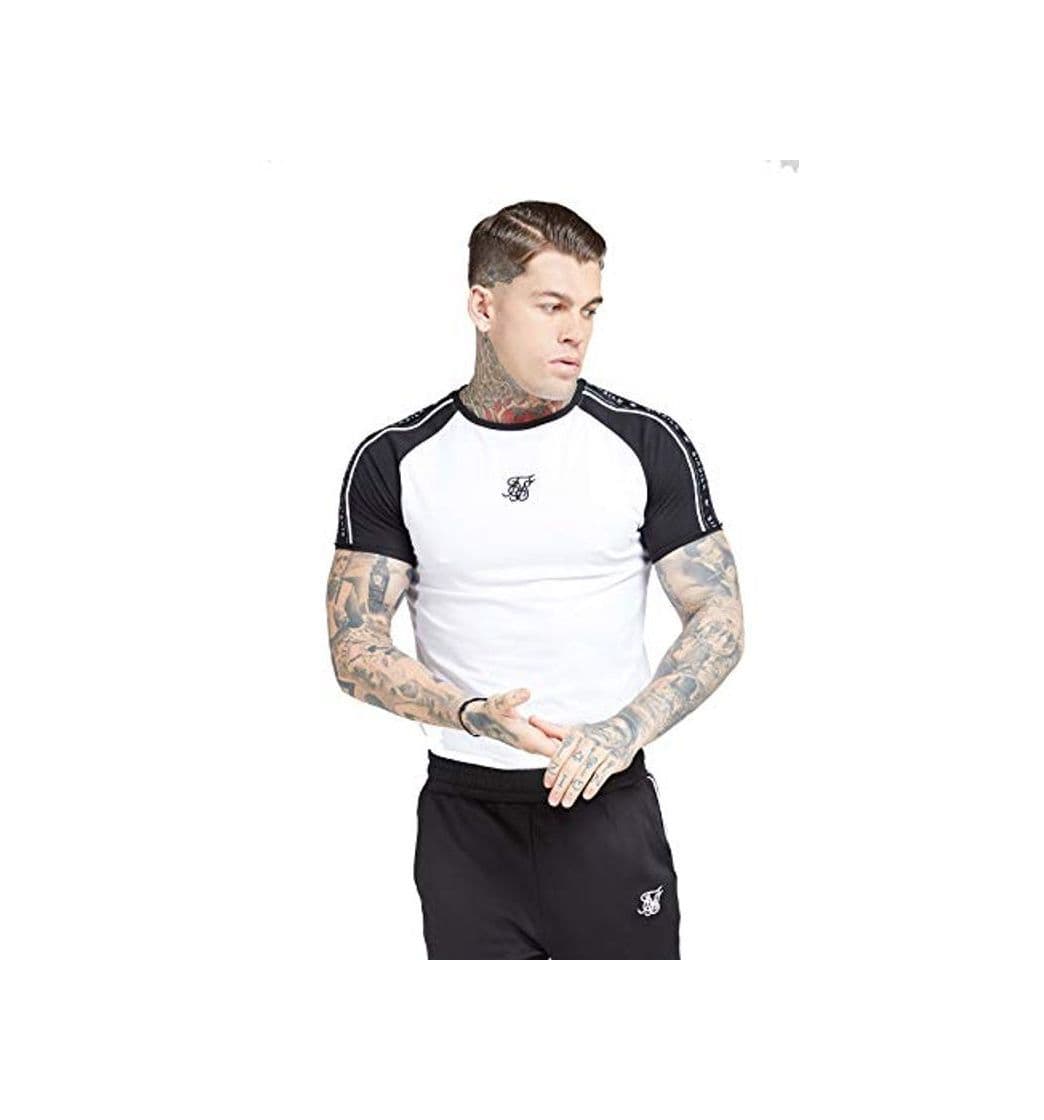 Product Sik Silk de los Hombres Camiseta de Gimnasia con Cinta de Dobladillo