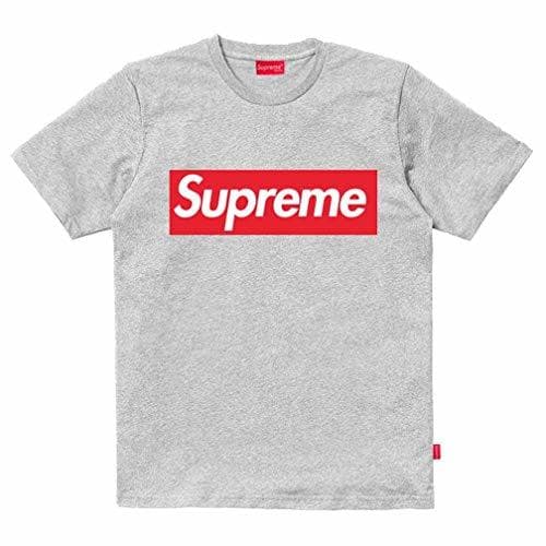 Place SUPREME SPAIN -Camiseta STU01 Grey Melange-Camiseta Manga Corta Unisex