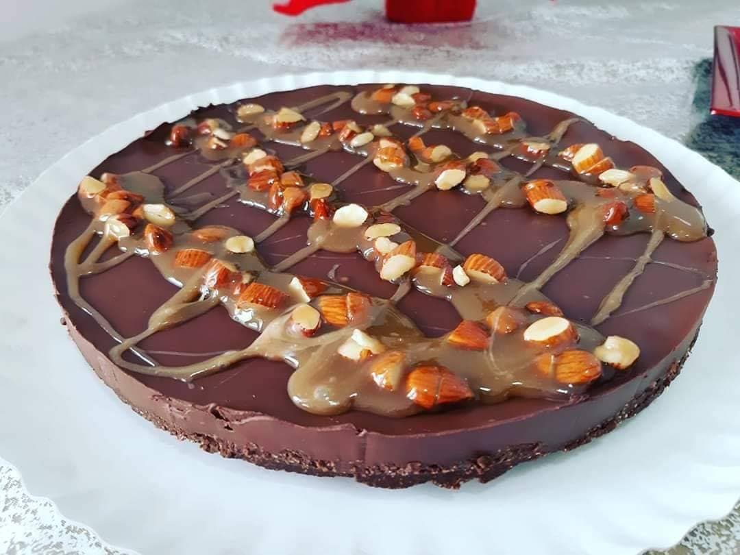 Fashion Tarte de Chocolate Preto com Praliné de Amêndoa 