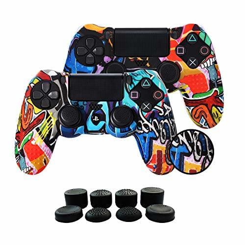 Electronic Fundas para Mando PS4/PS4 Pro/PS4 Slim Dualshock 4, Silicona Carcasa Protectora Antideslizante