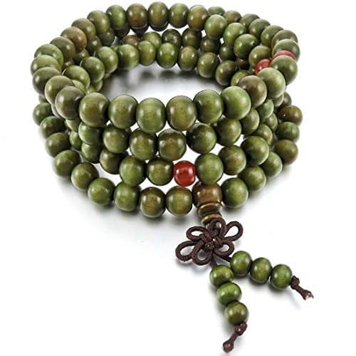 Product Sandalo Pulsera - TOOGOO(R)8mm Madera Pulsera Brazalete Collar Tibetano Verde Sandalo 108pcs