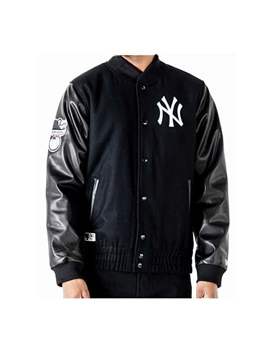 Fashion New Era York Yankees MLB Heritage Vasity Jacket Black Collegejacke Anorak