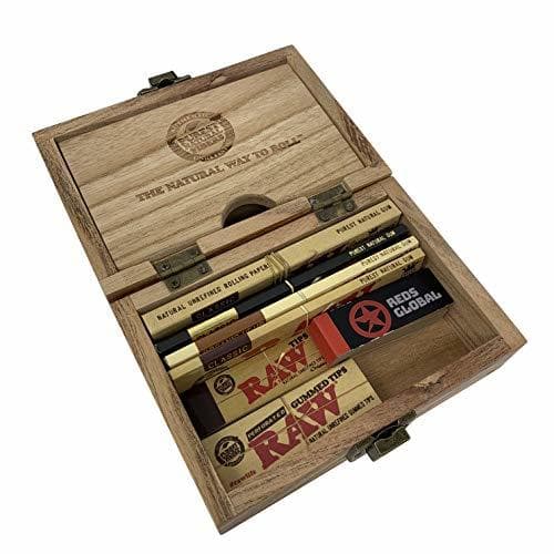 Product Reds Exclusivo Caja Madera RAW y RAW King Size Slim Papeles