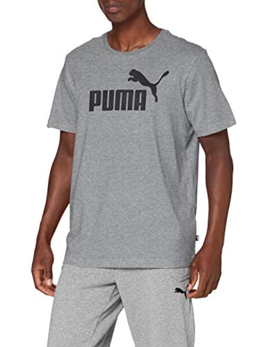 Moda PUMA Essentials Lg T Camiseta de Manga Corta, Hombre, Gris