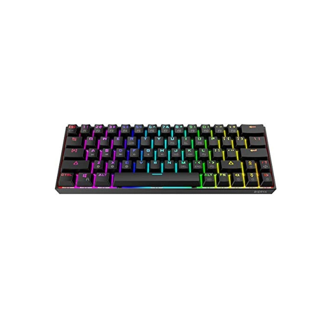 Producto Dierya Teclado mecánico para Juegos 60% True RGB con retroiluminación Bluetooth 4.0