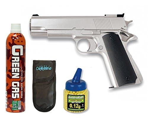 Place Pack Pistola airsoft HFC G16 plata. Funcionamiento por gas. Calibre 6mm.