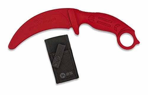 Place Cuchillo Entrenamiento Karambit goma Rojo Hoja 10,6 para entrenar artes marciales, dummy,