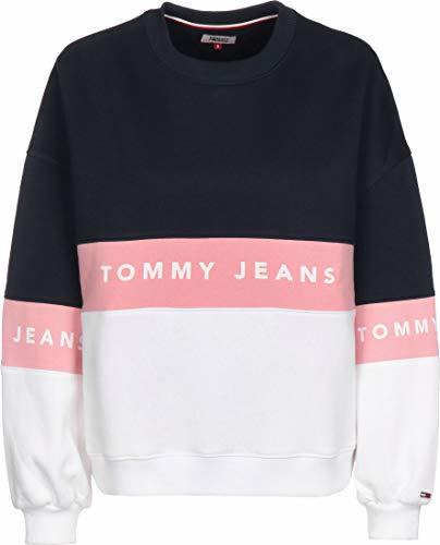 Moda Tommy Jeans Colorblock W Sudadera White/Multi