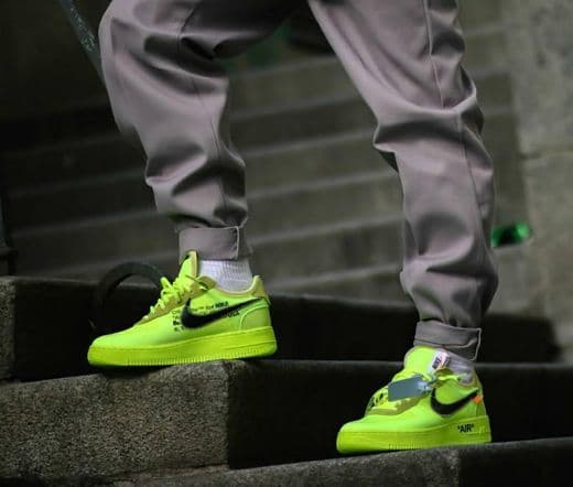 Moda Nike Air Force 1 Low Off-White Volt





