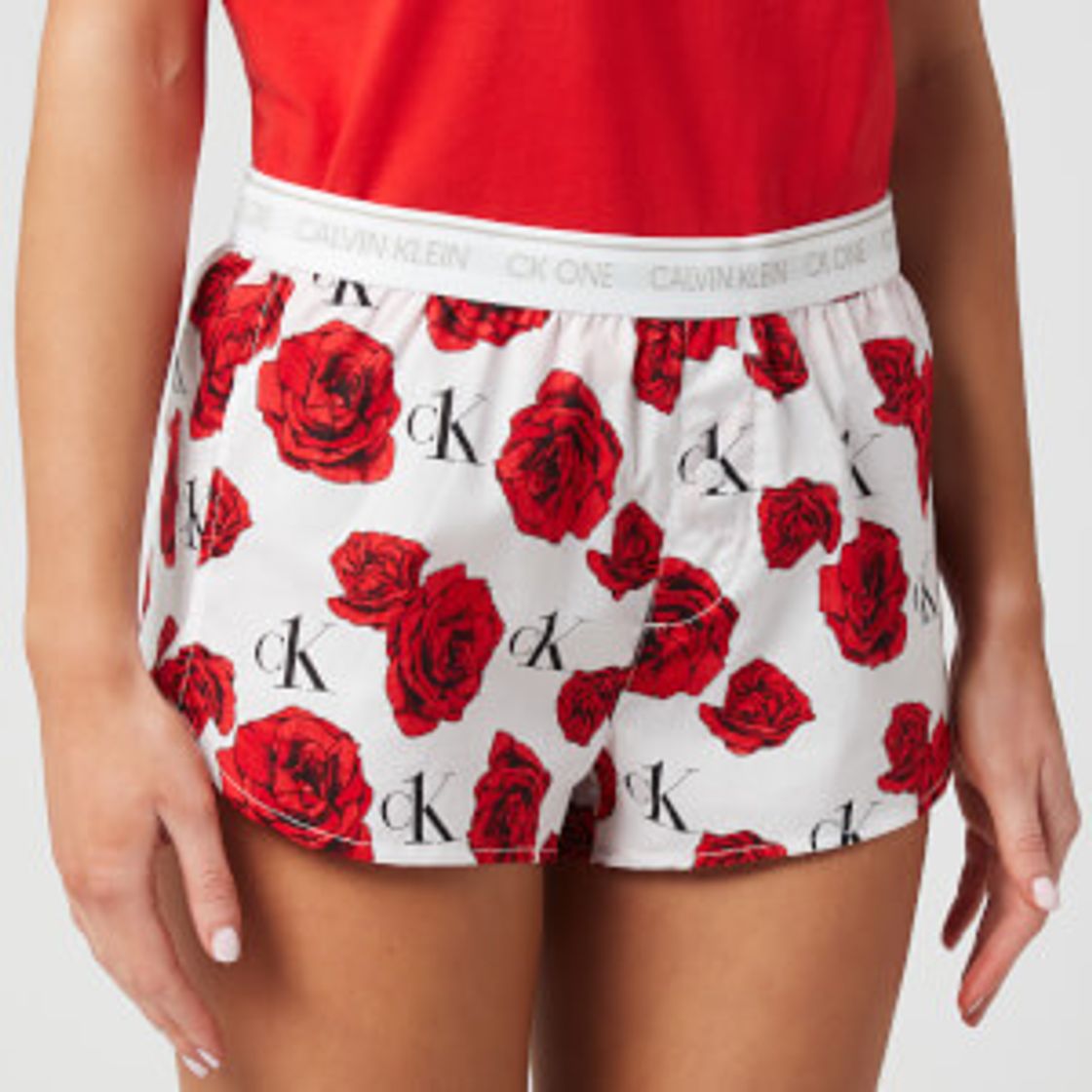 Product Calvin Klein U/Wear Rose Print Sleep Shorts XS Rose