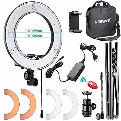 Electrónica Neewer 36cm Exterior LED Anillo de Luz 36W 5500K con Soporte de