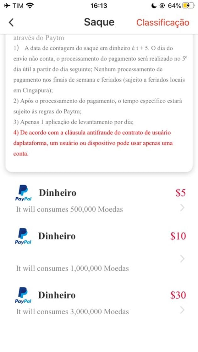 App APP PAGANDO VIA PAYPAL