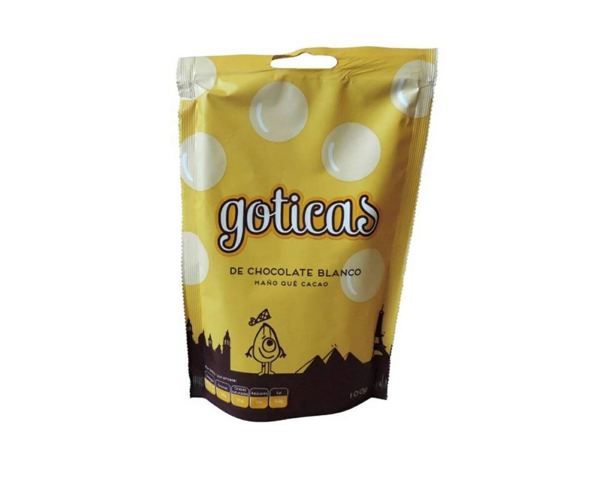 Product goticas de chocolate blanco envase 100 g · MAÑOCAO