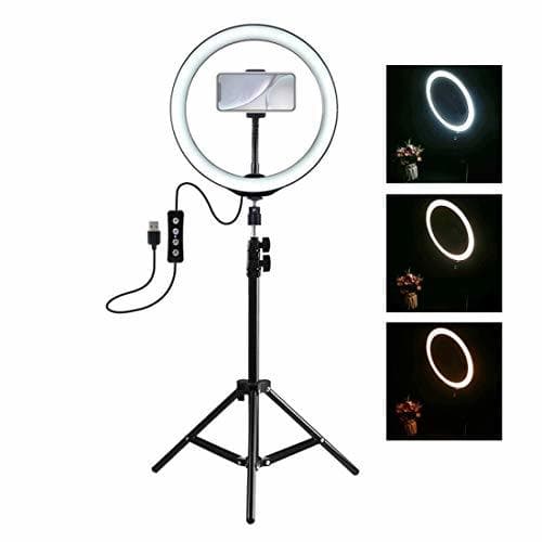 Moda DUS Aro de Luz con Tripode LED Ring Light Anillo Luz para Ma