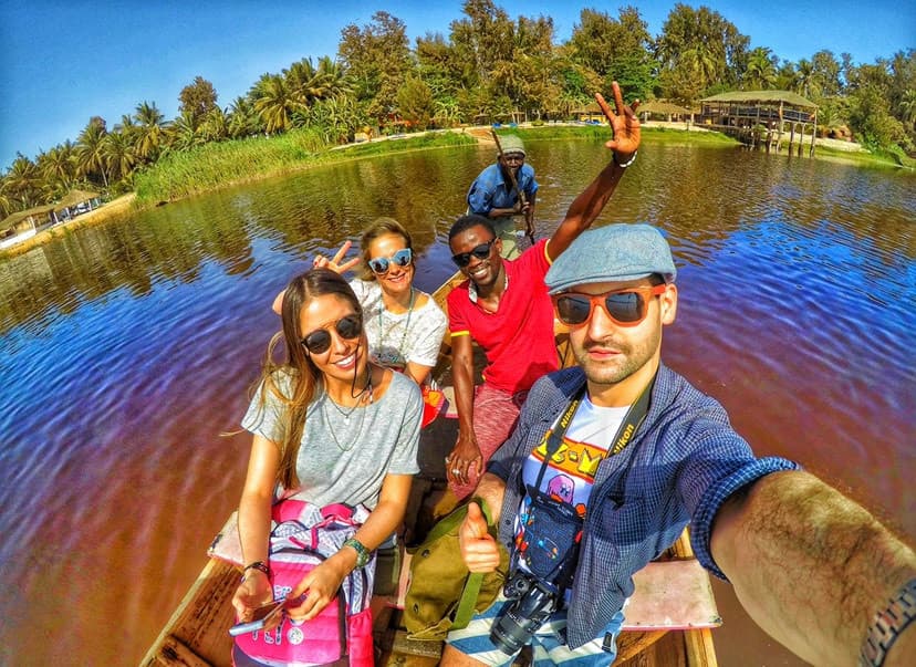 Lugar The Pink Lake Senegal