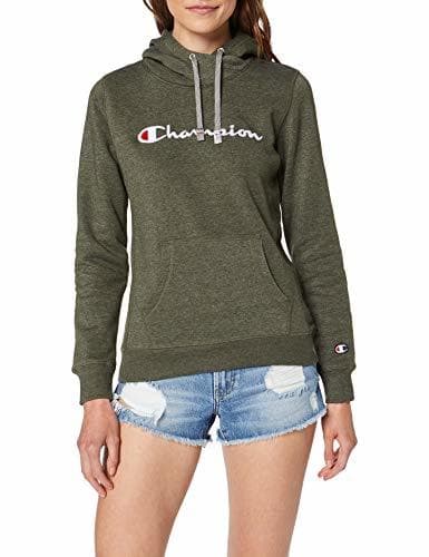 Lugar Champion Classic Logo para Mujer Sudadera con Capucha, Verde