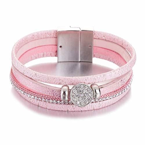 Producto AK-Z pulsera hombre Pulsera de Cuero Multicapa para Mujer Pulsera magnética de