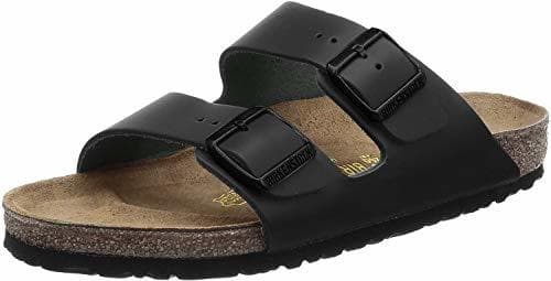 Lugar Birkenstock Arizona, Zapatos con Hebilla Unisex Adulto, Negro