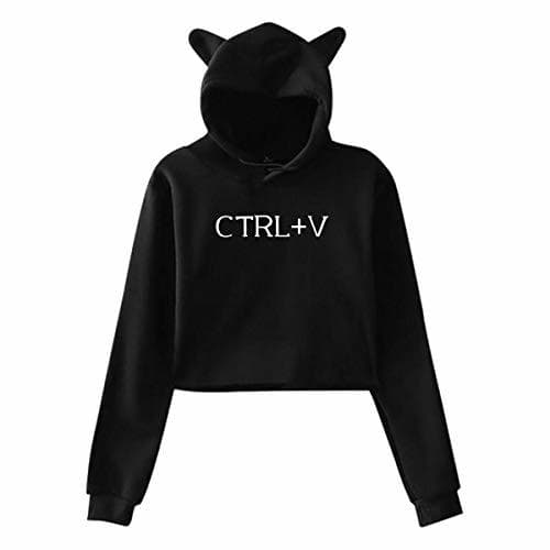 Fashion Louis Berry Ctrl+V, Sudadera con Capucha para Mujer, de Forro Polar, para